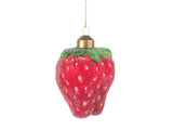 Sugared Strawberry Decoration - Large - Red