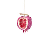 Luxe Beaded Pomegranate Tree Decoration - Plum