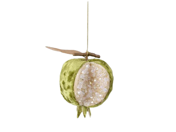 Luxe Beaded Pomegranate - Green