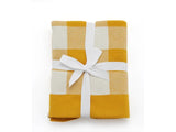 Gingham Baby Blanket - Mustard - Nana Huchy