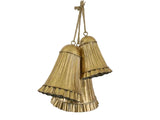 Golden Pleated Bells - Set of 3