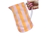 Jug - Medium - Pink & Orange Stripe - Noss & Co
