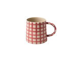 Larder Check Mug Pink - Jones & Co