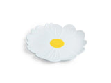 Small Daisy Flower Plate - White with Yellow Centre - Noss & Co