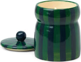 Striped Cabana Candle - Balsam & Fir - Green/Navy