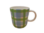 Mug - Cornflower Blue & Mint Green Gingham - Noss & Co