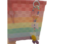 Otis Basket - Recycled Plastic - Pink/Cream Handle