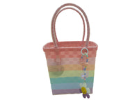 Otis Basket - Recycled Plastic - Pink/Cream Handle