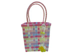 Otis Basket - Recycled Plastic - Pink/Cream Handle