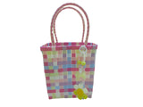 Otis Basket - Recycled Plastic - Pink/Cream Handle