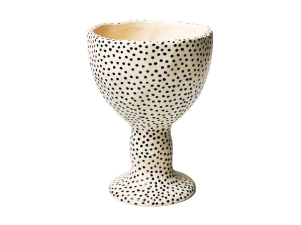 Black Spotted Challice/Vase - Jones & Co