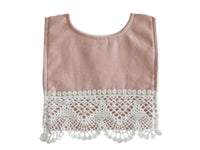 Baby Bib - Erin - Pink Linen - Alimrose