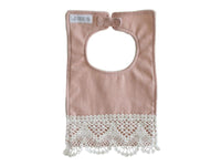 Baby Bib - Erin - Pink Linen - Alimrose