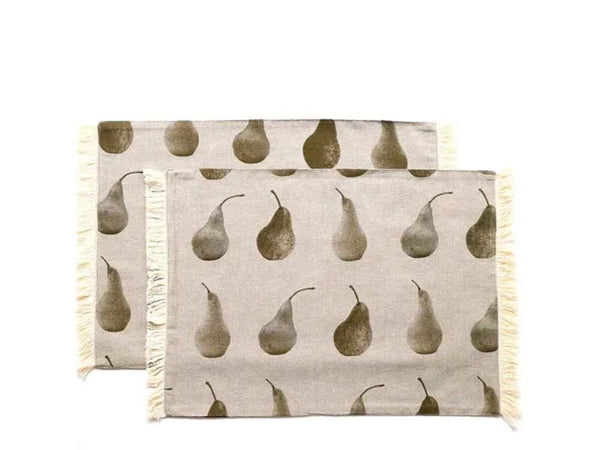 Placemats - Pear - Khaki Green - Set of 4