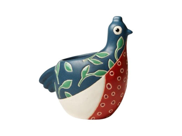 Birdie Planter - Blue/Red - Jones & Co